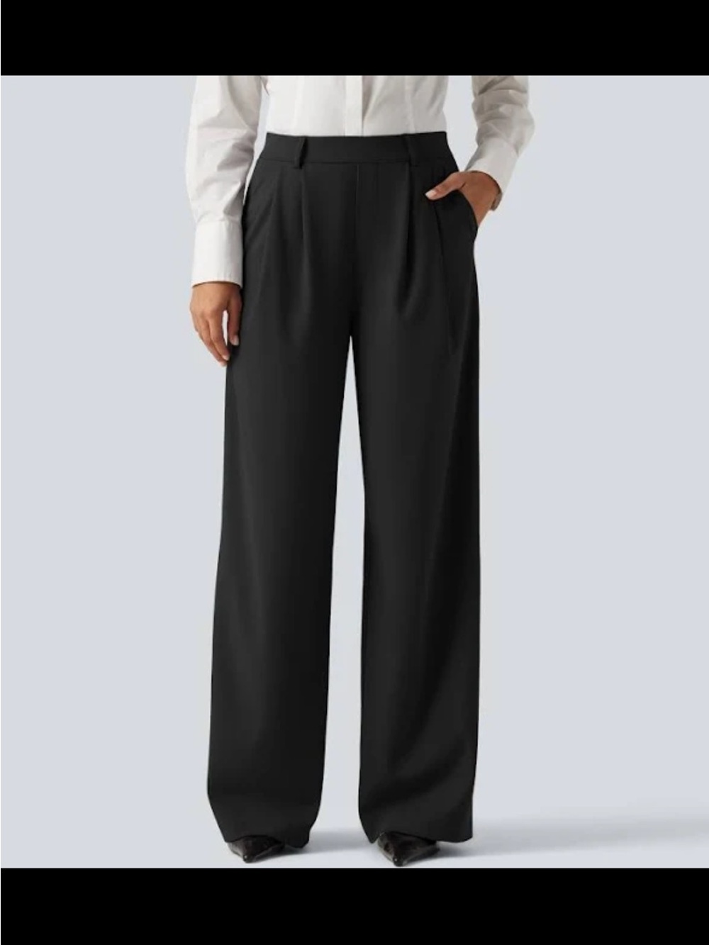 Halara Flex DayStretch High Waisted Pleated Wide Leg Work Pants M
